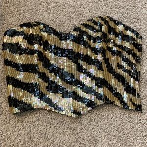 COPY - Adorable sequin strapless top